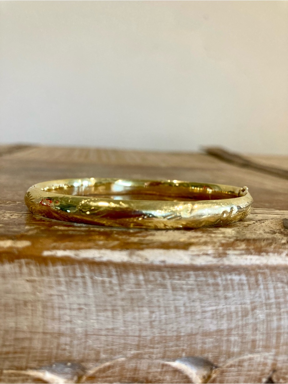 14k Gold Hinged Bangle Bracelet 7 Grams Scrap Broken Jewelry - Picture 7 of 17